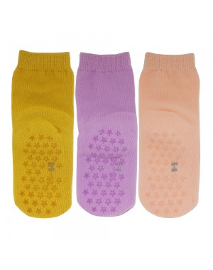 Yalion® 3 Pairs of baby children's socks, half-plush, warm sole, ANTI-SLIP