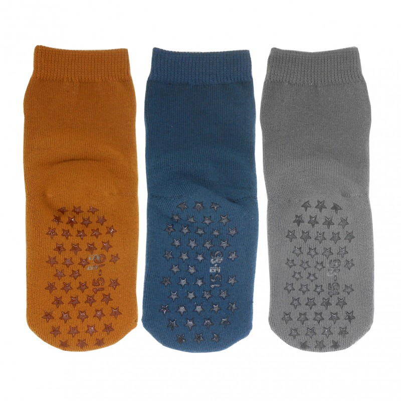 Yalion® 3 Pairs of baby children's socks, half-plush, warm sole ANTI-SLIP