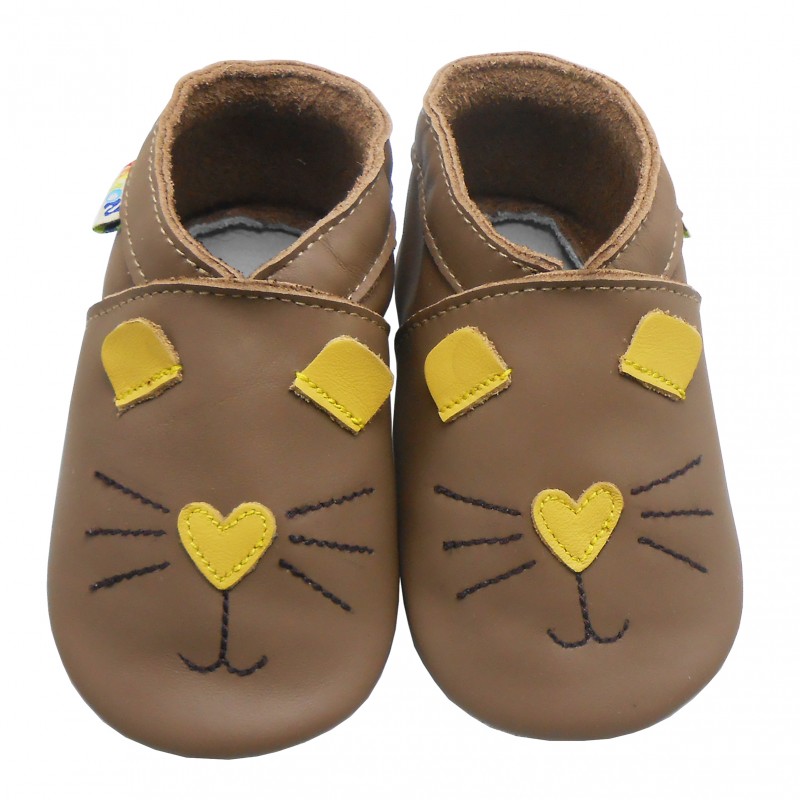 Yalion® Baby genuine leather Shoes Soft Soles Cat Face