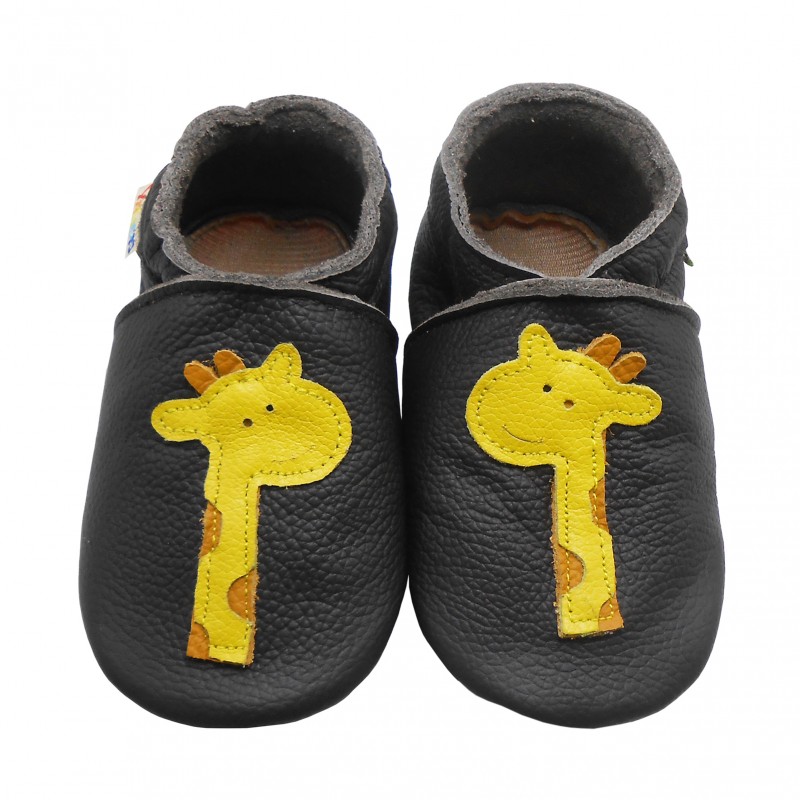 Yalion® genuine leather Baby Shoes Soft Soles Leather Sneaker Yellow Giraffe