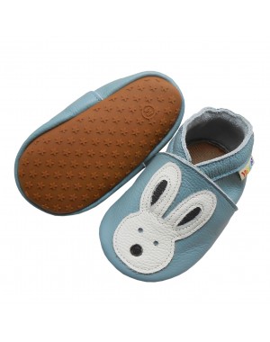 Yalion® Baby Krabbelschuhe Lederpuschen Lauflernschuhe Turnschuhe Weiße Kaninchen