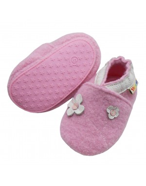 YalionÂŽ Children's felt slippers made of sheep's wool and leather