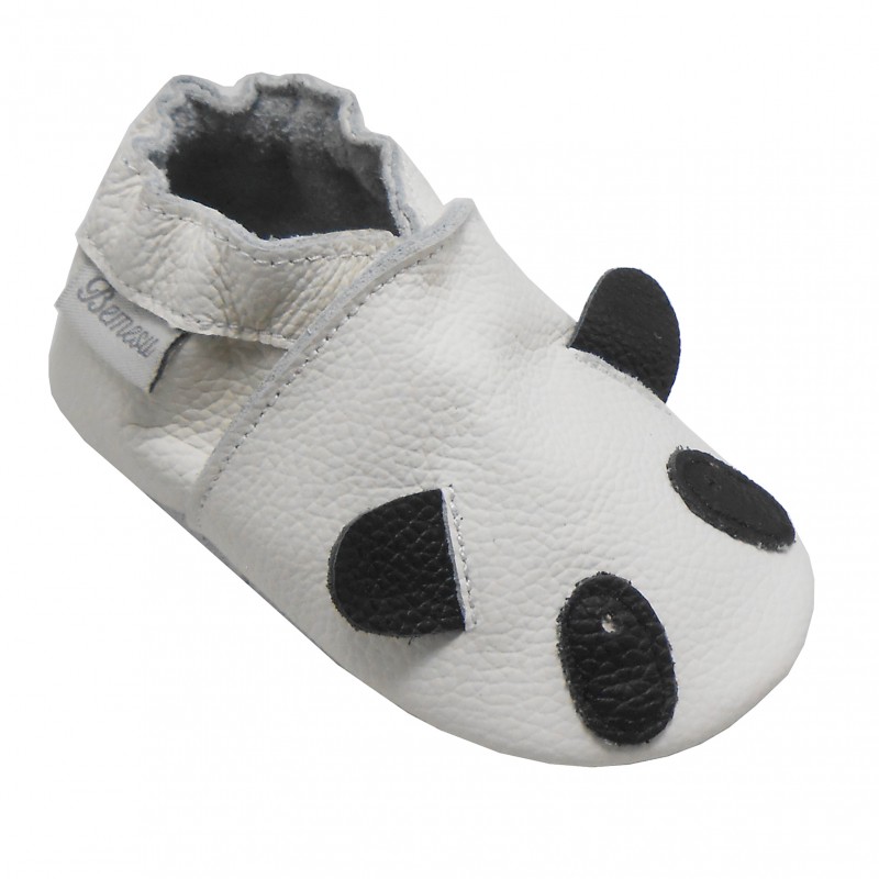 Bemesu® Baby Krabbelschuhe Lederpuschen Lauflernschuhe Panda