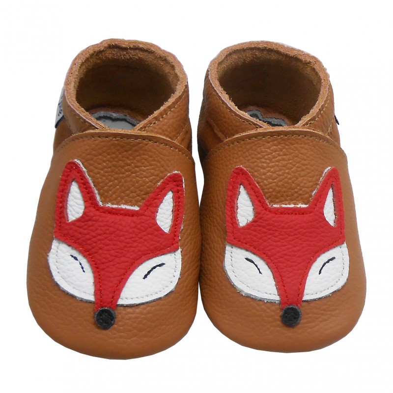 Mejale® Baby genuine leather Shoes Soft Soles Fox