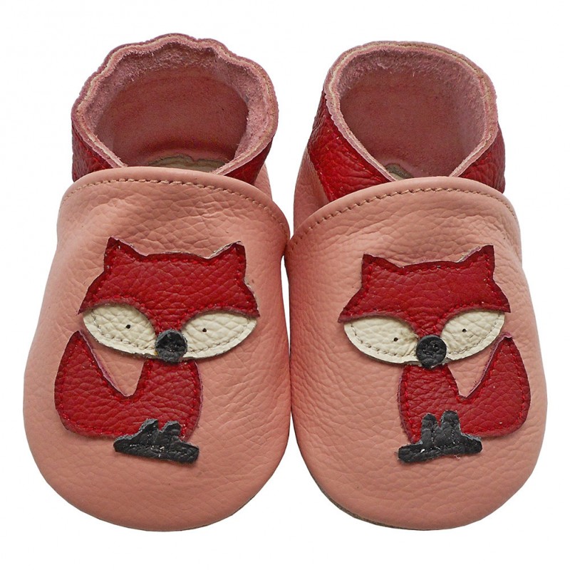 Yalion® genuine leather Baby Shoes Soft Sole Leather Fuchs