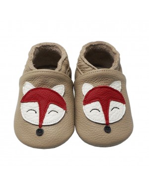 Yalion® Baby genuine leather Shoes Soft Soles Fox - 3 Colors Available