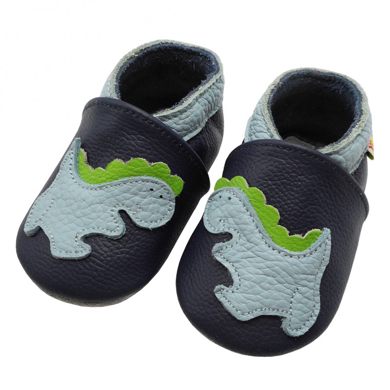 Yalion® Baby Shoes Soft Soles Dinosaurier Dark Blue